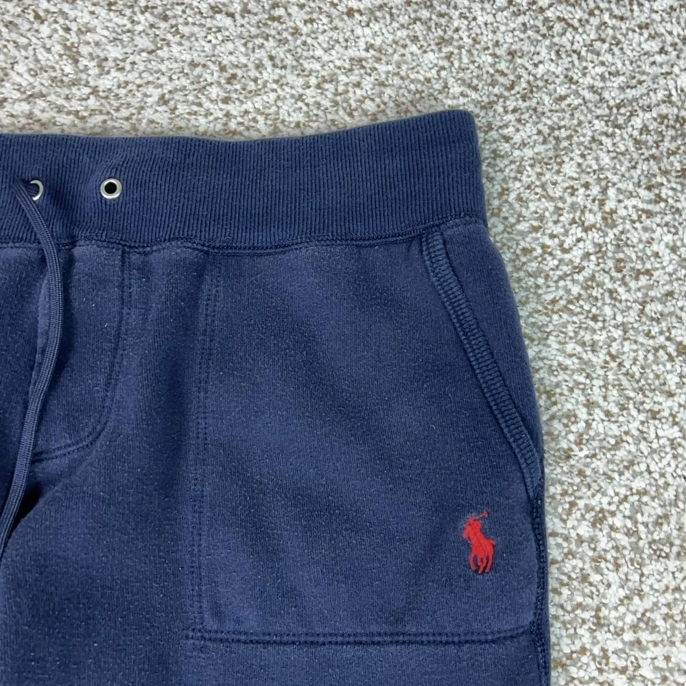 Polo Ralph Lauren Pants Womens M Blue Fleece Sweatpants Jogger Pockets Lounge